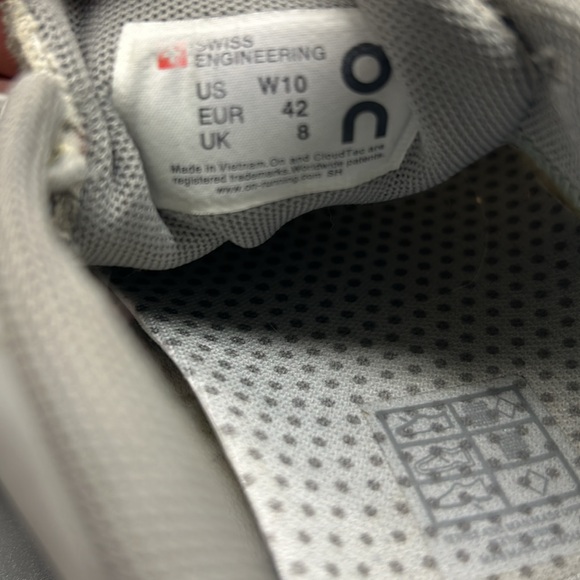 On Cloud Terry 5 Running Shoe Sz 10 - Picture 9 of 9